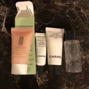 Chanel samples + Clinique skincare